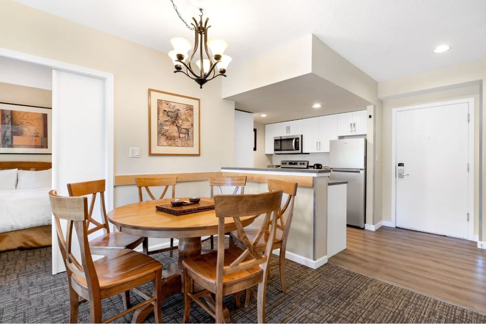 Cook and connect in the bright kitchen with modern appliances.