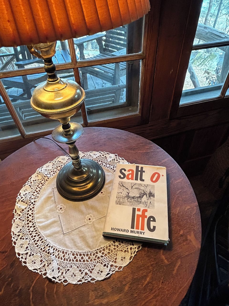 “Salt o’ Life” written by watercolor artist Howard Murry who built this cabin.