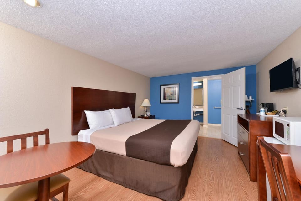 Bedroom. Interior and views may vary based on location and availability
