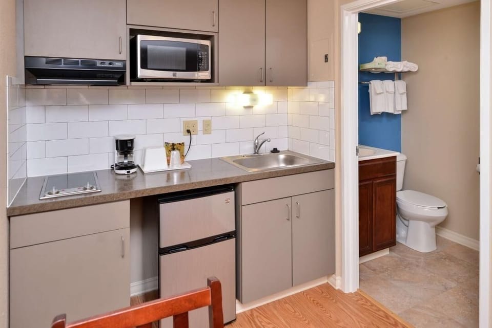 Kitchenette. Interior and views may vary based on location and availability