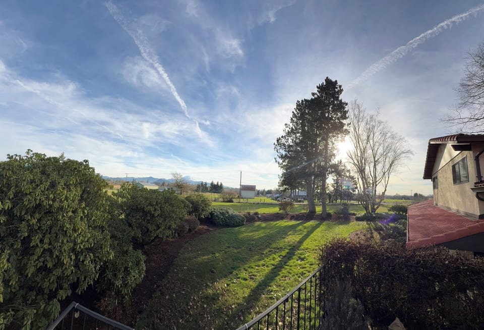 Front yard views from the living room balcony
