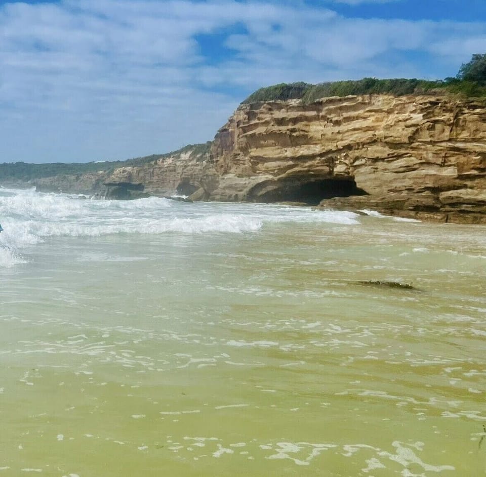 Caves Beach at high tide