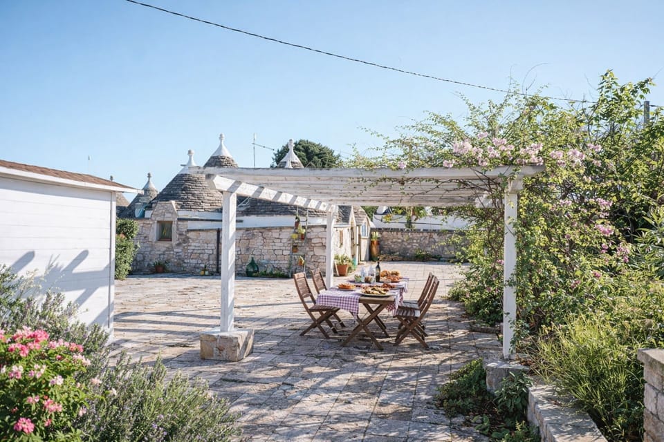 Flagstone, Flowerpot, Garden, Shade, Outdoor Structure, Houseplant, Landscaping, Yard, Pergola, Cobblestone