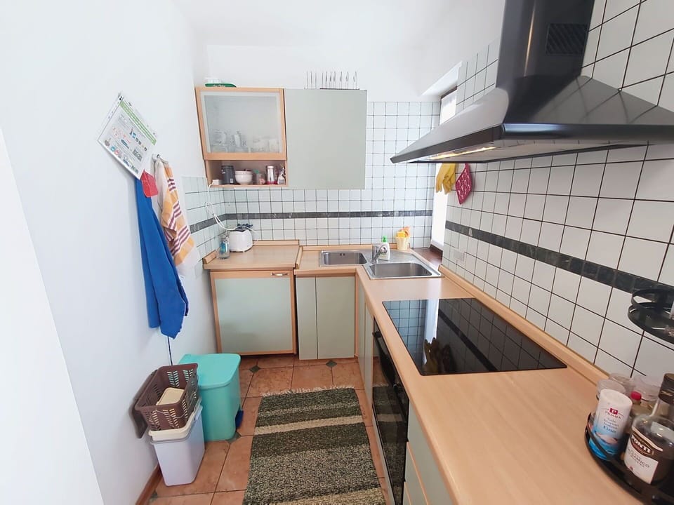 Kitchen, Flooring, Interior Design, Countertop, Floor, Kitchen Appliance, Major Appliance, Room, Kitchen Sink, Furniture