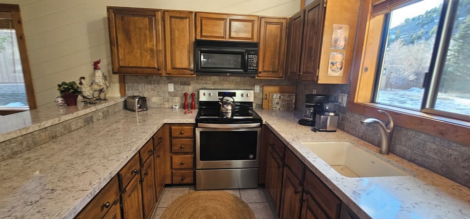 Well-equipped kitchen,
