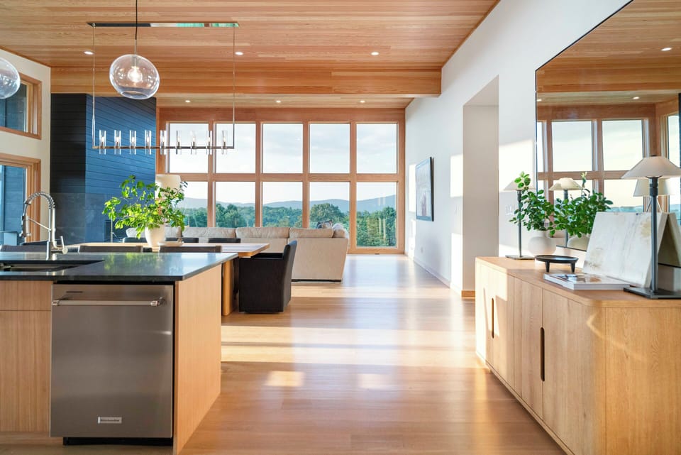 Sweeping Blue Ridge Mountain views for the kitchen, living, dining