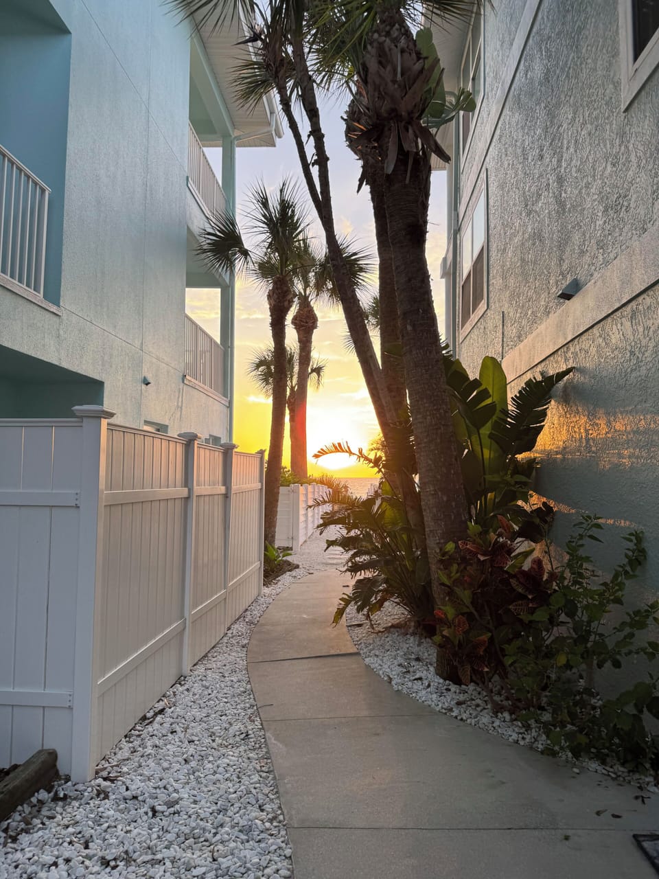Private path leading to the fabulous white sand, beautiful blue Gulf & sunsets