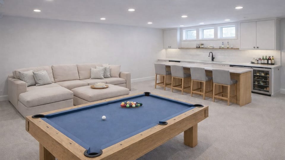 Lower Level Entertaining Space, Rendering