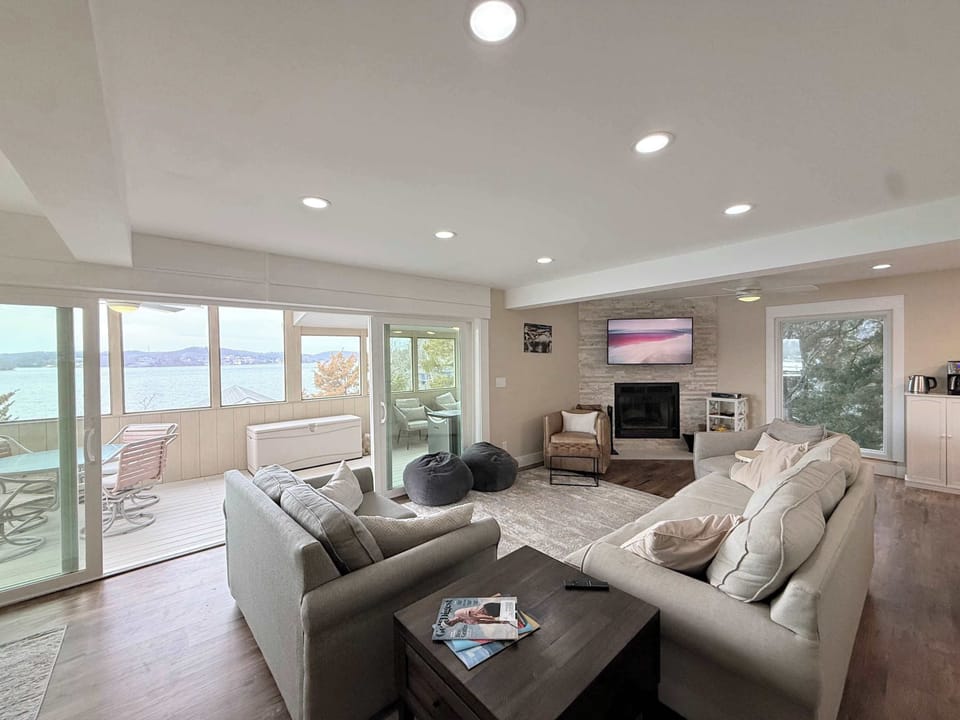 Curl up in the main-floor living room & stream your favorites on the smart TV​