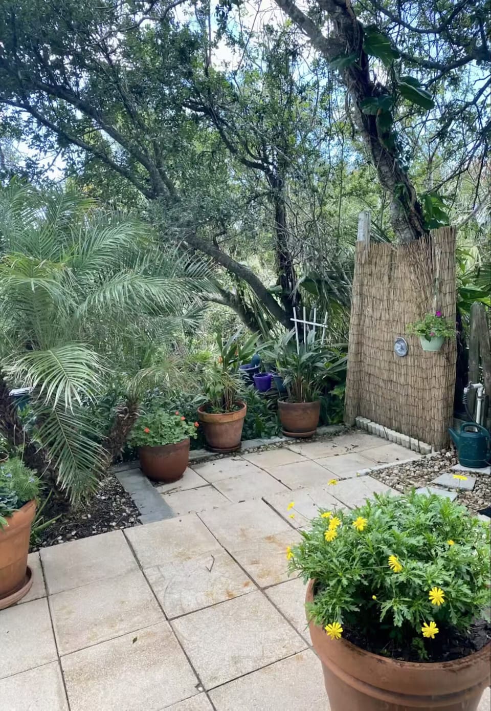 warm outdoor shower