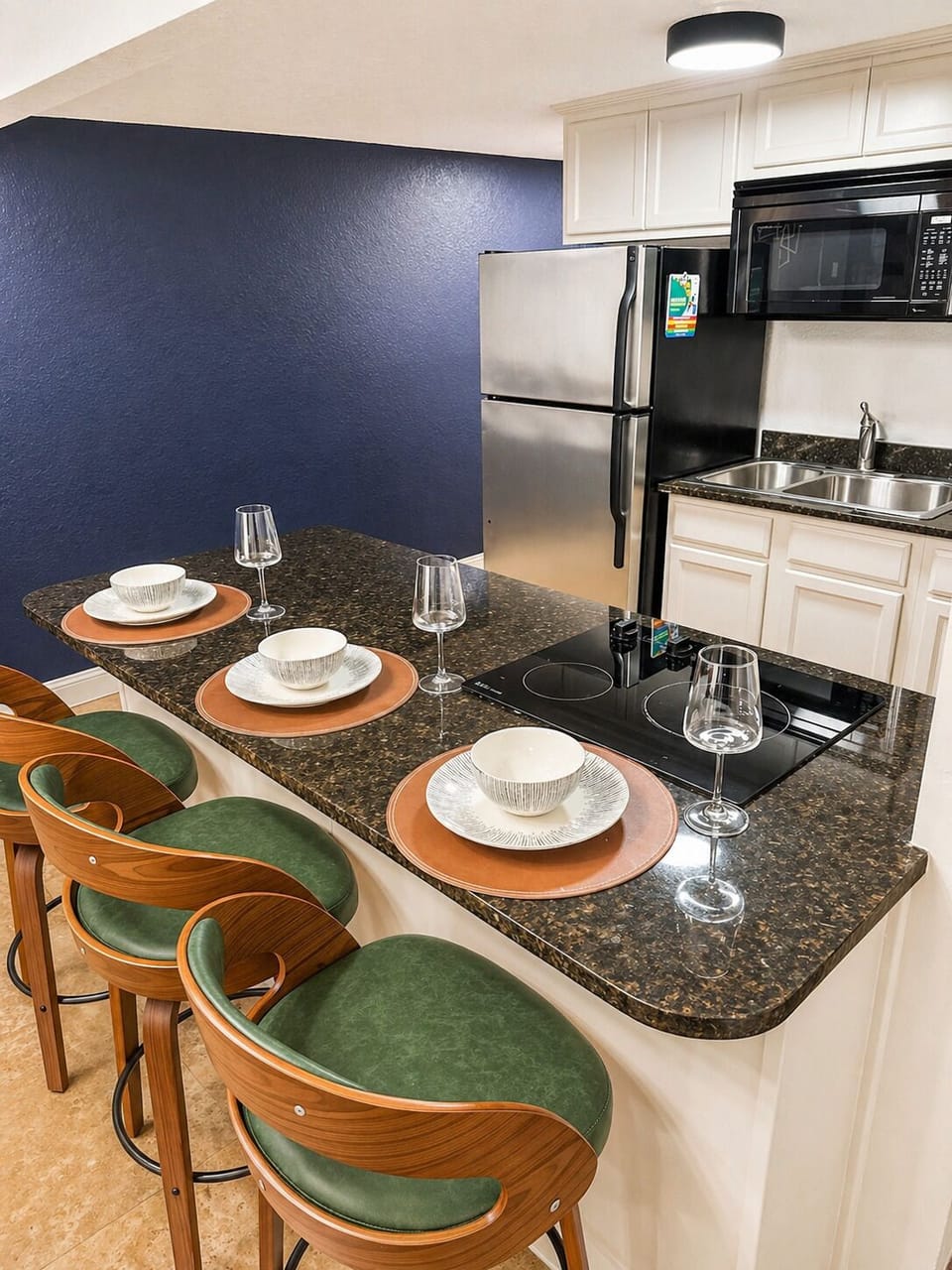 Enjoy dinner at the bar.