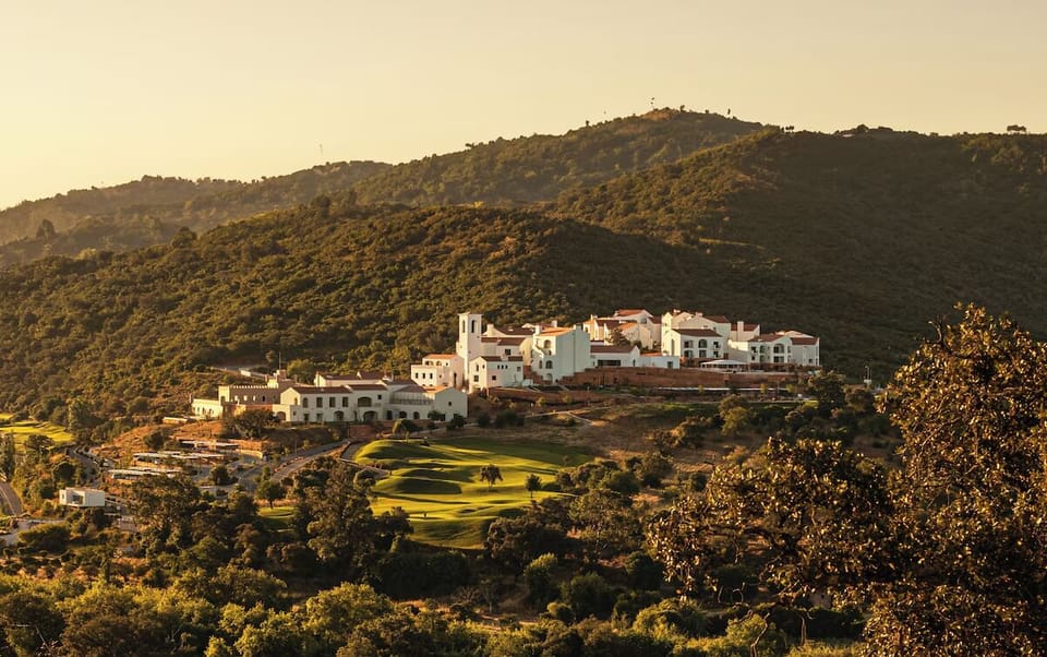 Explore the expansive grounds with terraces, greenery, and sunshine.