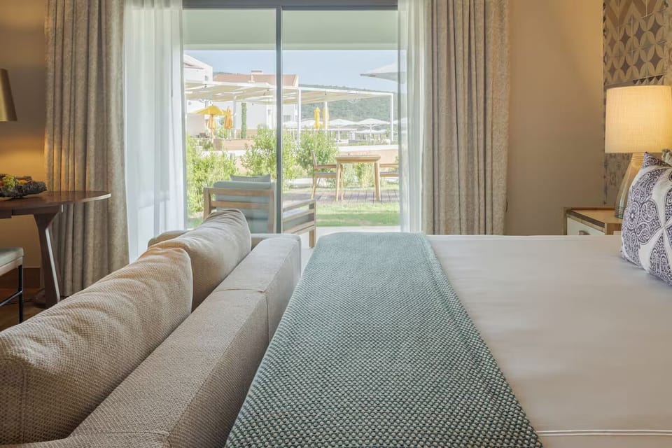 Step outside from bed and breathe in the fresh air.