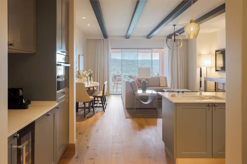 Cook together easily in the open kitchen with generous counters