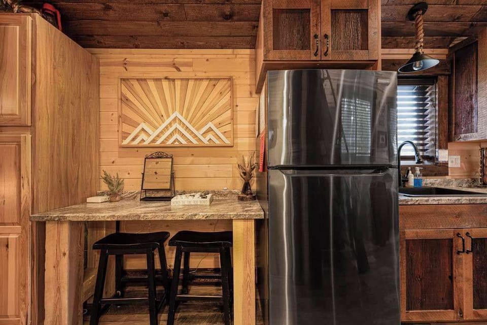 Desk area for your laptop or an extra place to eat.