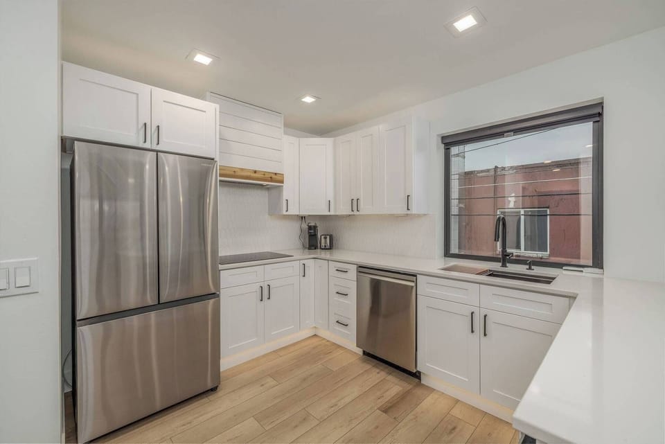 Fully stocked kitchen with brand new appliances 