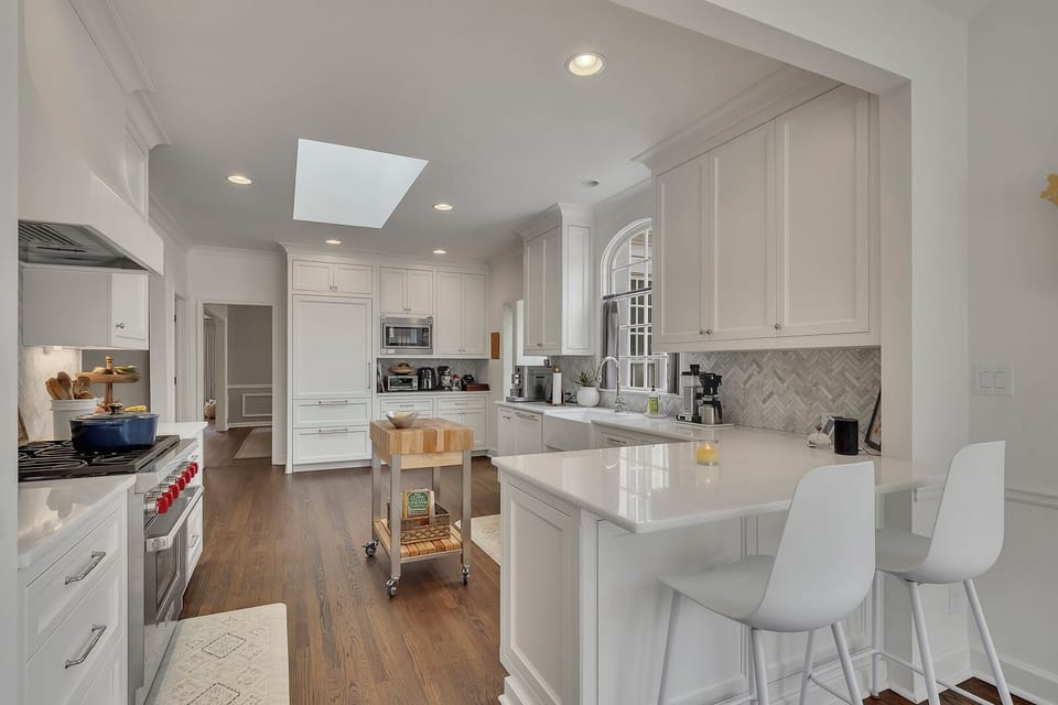 Custom cabinetry with abundant storage