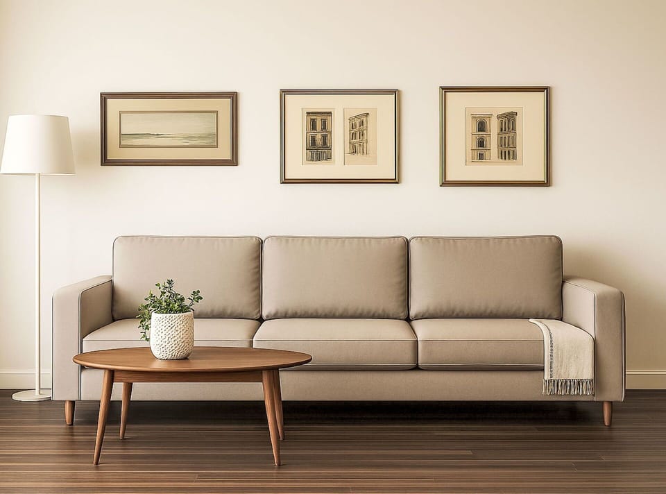 Furniture, Wood, Interior Design, Table, Flooring, Textile, Living Room, Brown, Couch, Floor