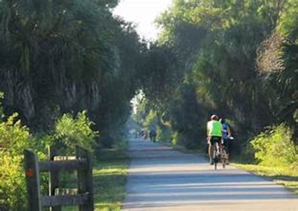 Legacy Bike Trail entrance at the entrance to Bird Bay Village