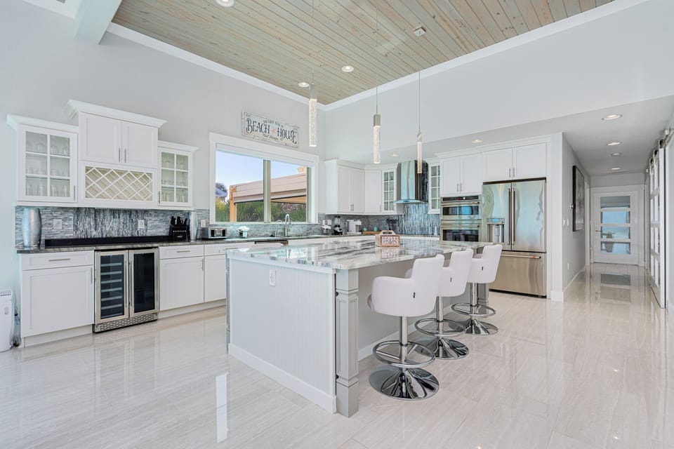 Cooking with an oceanfront view!