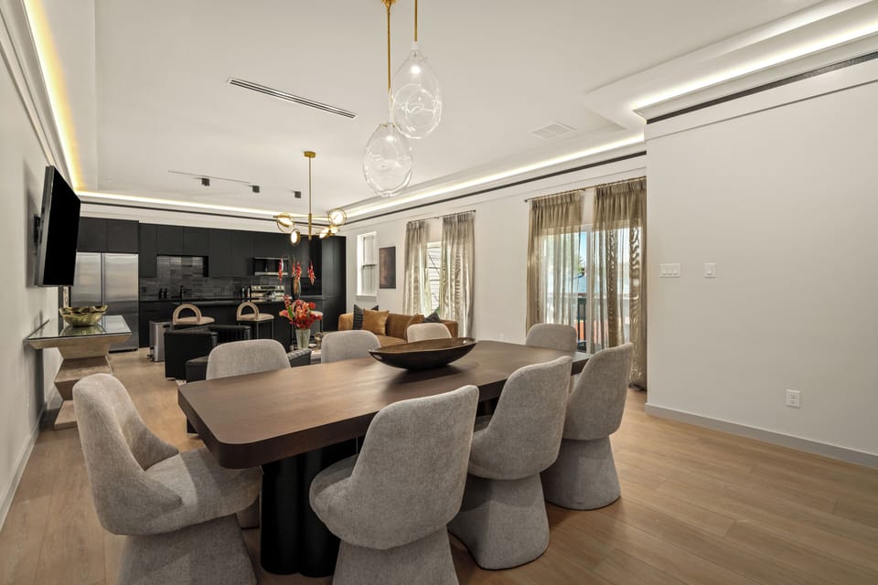 An inviting dining space designed for shared meals.