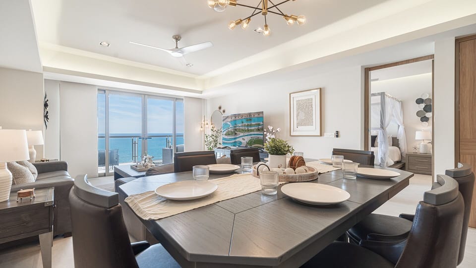 The dining table