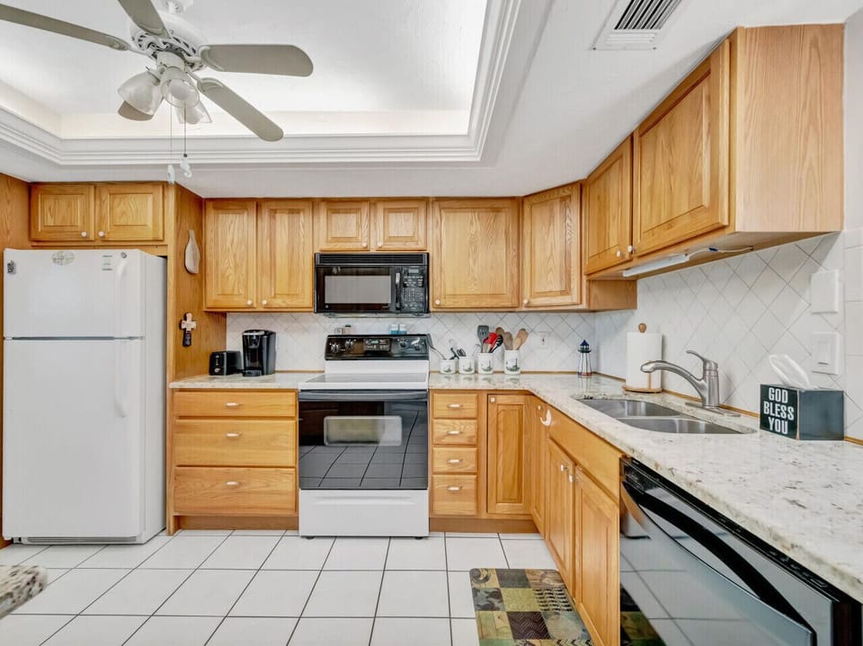 Fully stocked kitchen