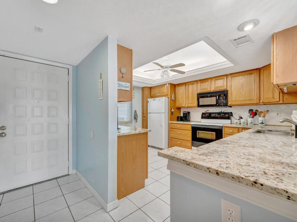 Fully stocked kitchen