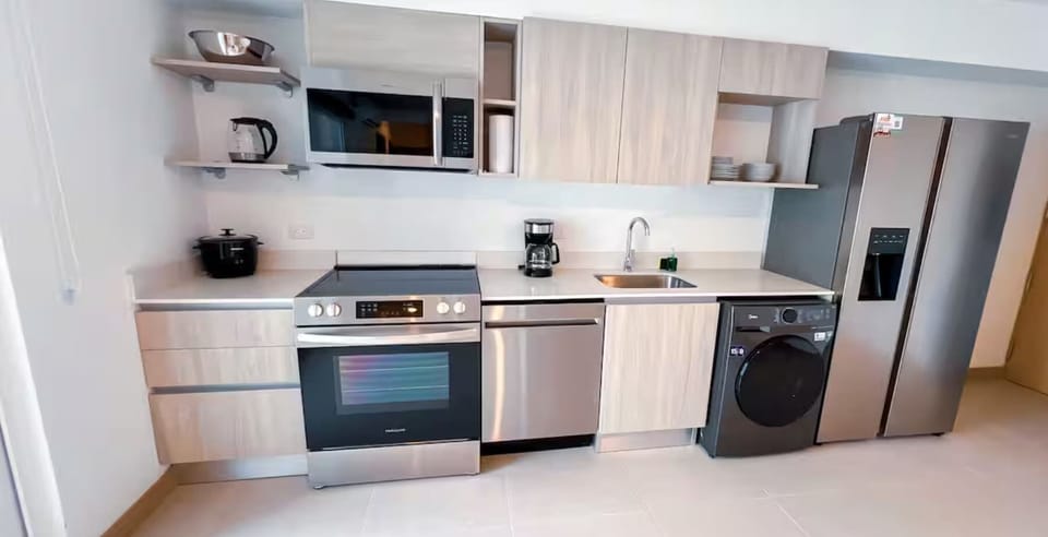 Modern fully equipped kitchen 