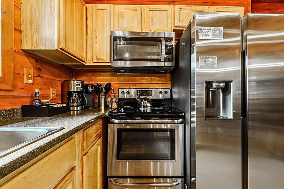 Sparkling clean stainless appliances for whipping up family feasts or late night grilled cheeses