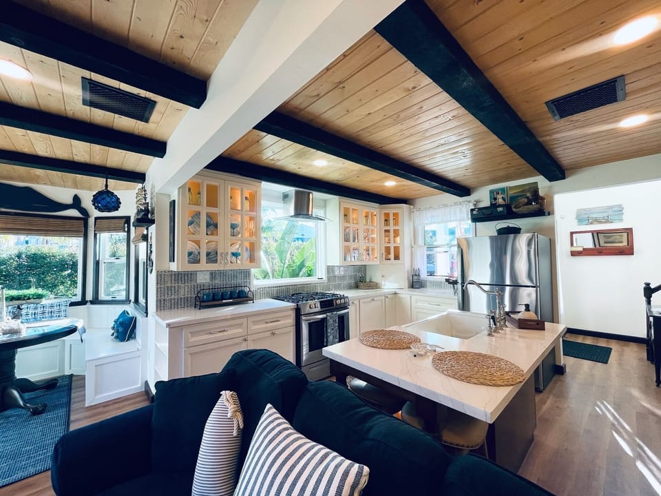 By Way of the Sea has original vintage decor for a nautical vibe. 