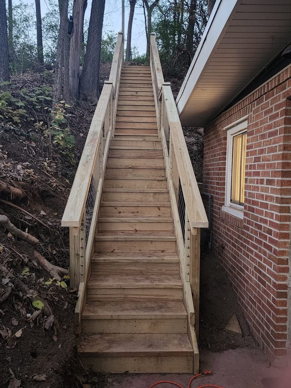 Stairs to street parking. 53 total.