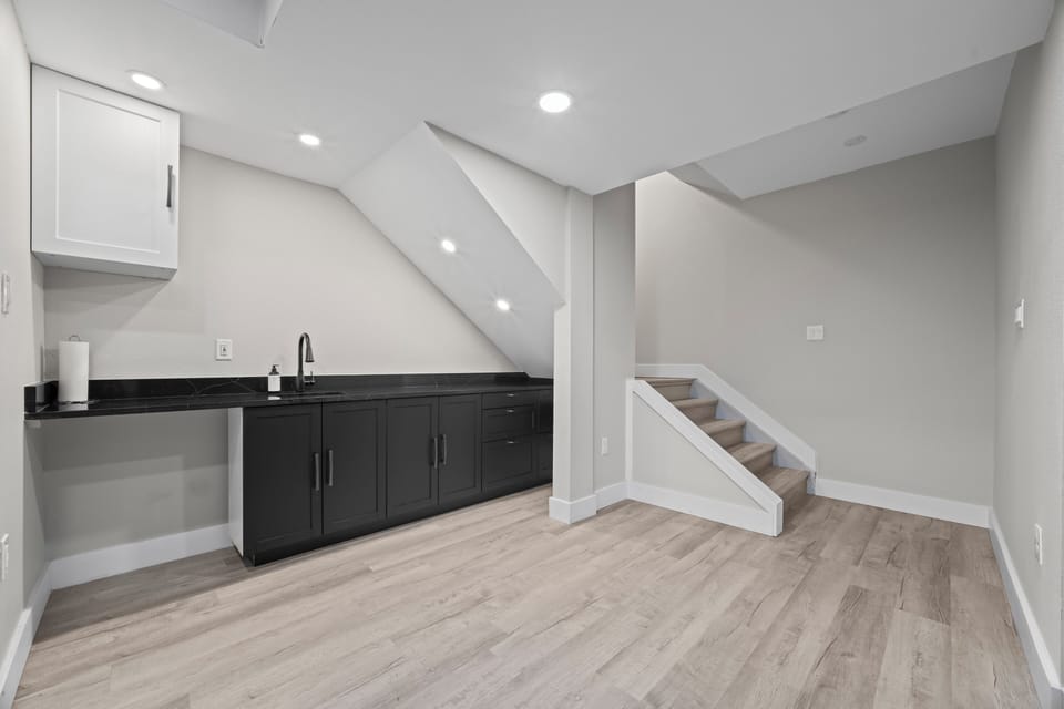 Bonus lower-level space perfect for games, snacks, and chill time.