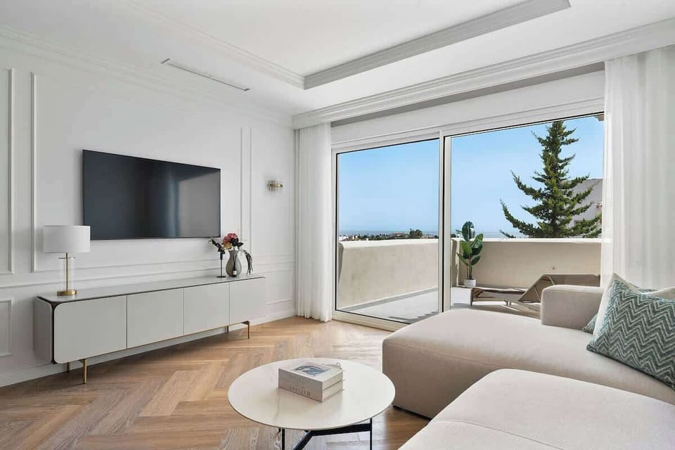 If you don't feel like watching tv, take in the amazing view. 