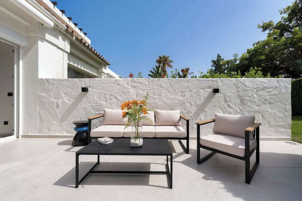 The terrace offers great privacy from neighbors — perfect for relaxing with a good book or sipping your morning coffee.