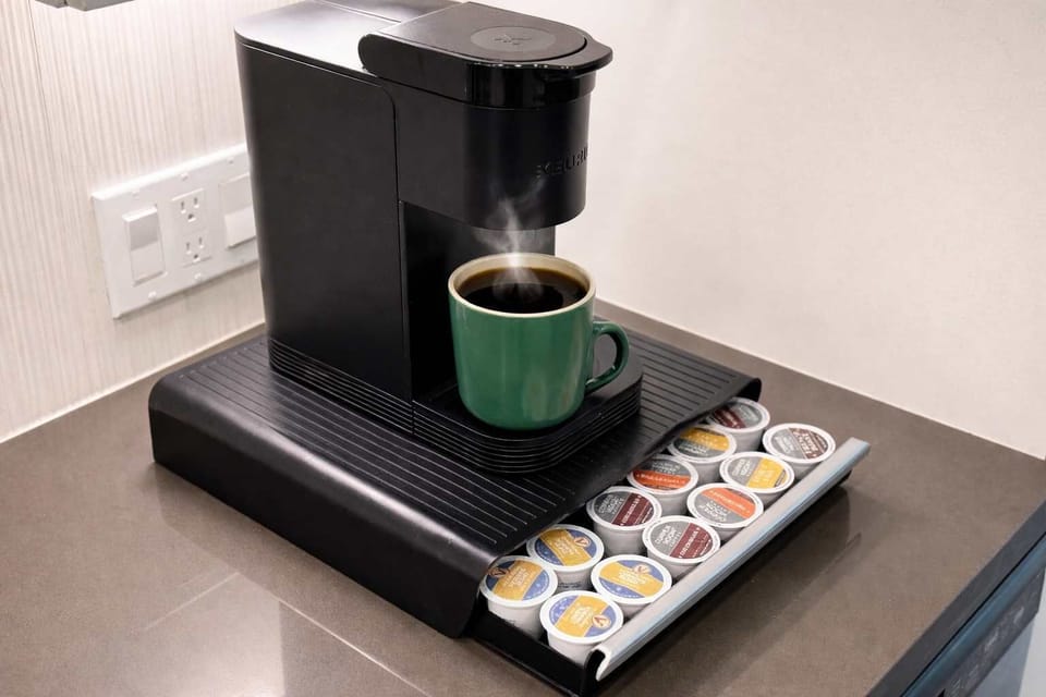 
Start your mornings right — fresh coffee at your fingertips.