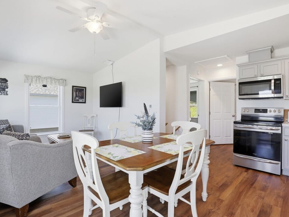 Dining Area | Wood Dining Table | Open Kitchen & TV Lounge