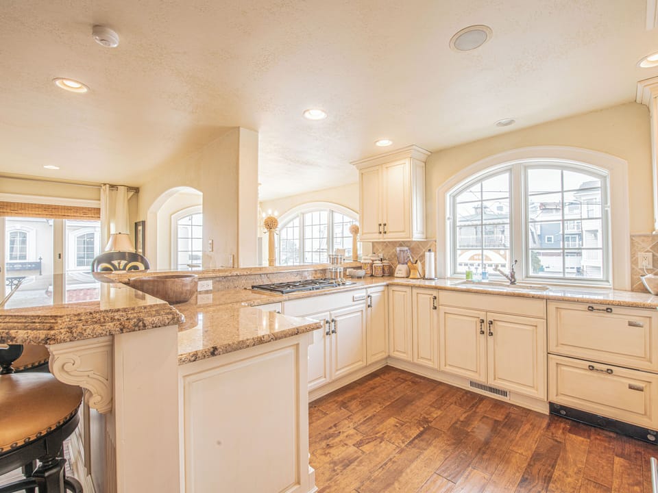 Bright kitchen with quartz counters