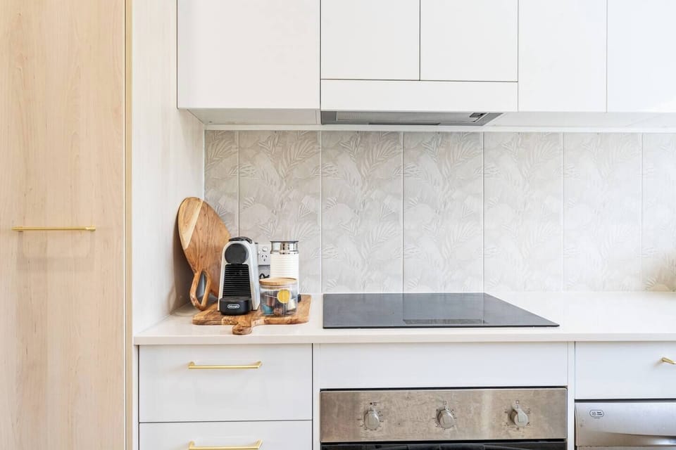 Start the day with a fresh brew from the Nespresso coffee machine before heading out.