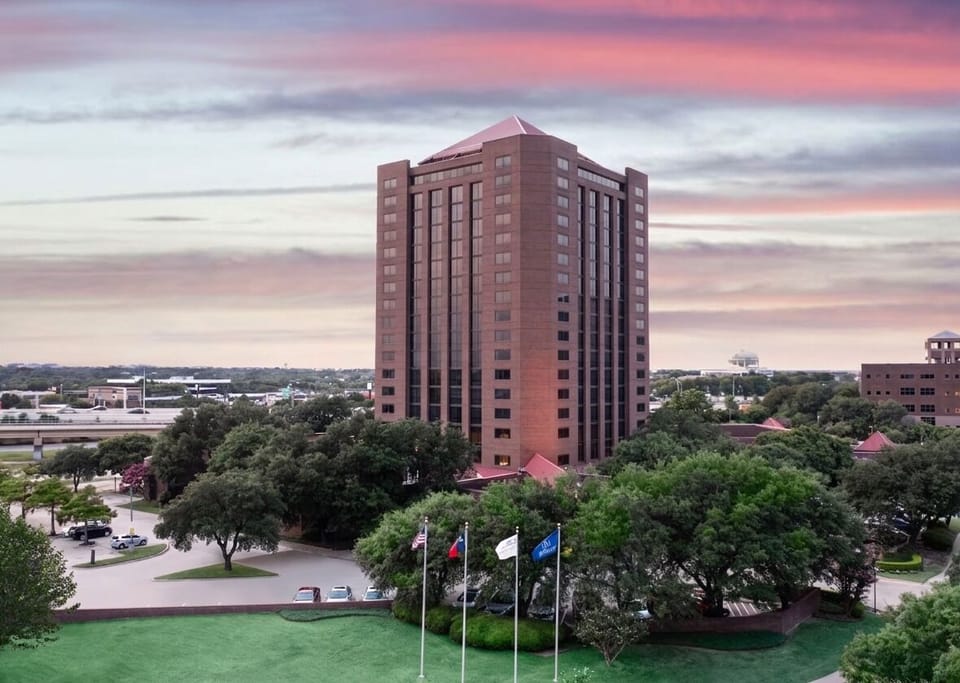 Arrive inspired by sunset views over the iconic tower.