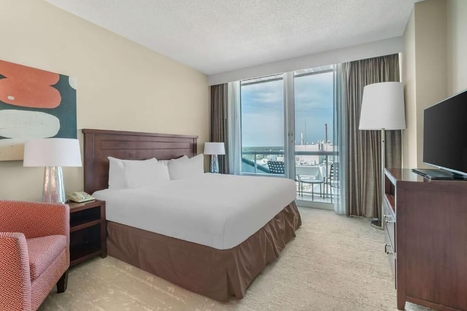Wake up to serene views from a crisp, cloud-soft bed.