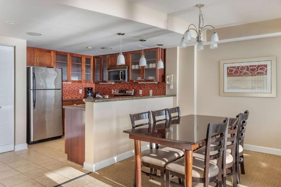 Gather for memorable dinners beside the stylish open-plan kitchen