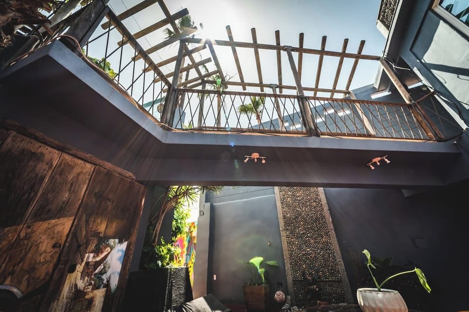 Open air common spaces are a highlight of this home.