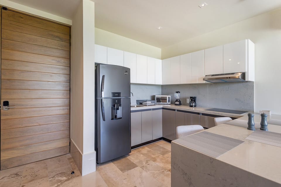 Modern kitchen with  spacious countertops