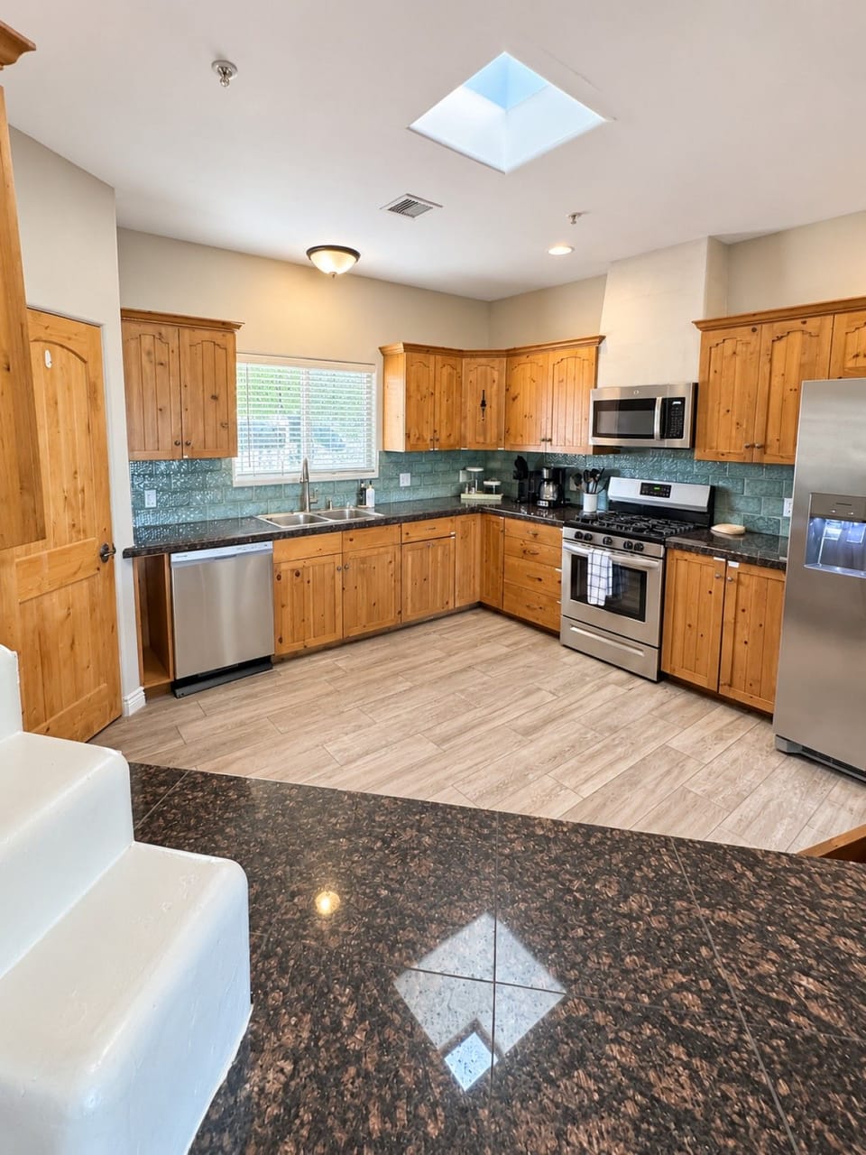 large kitchen with pantry