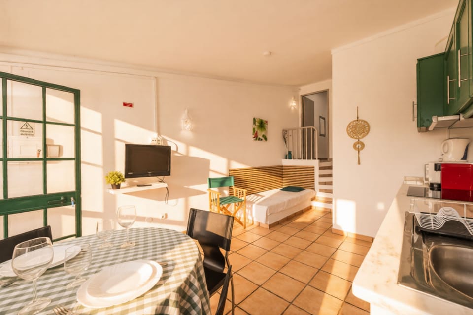 Living area with sofa bed