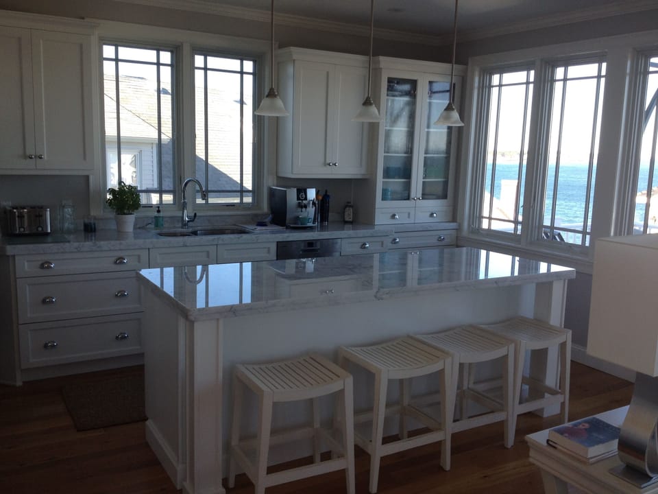Full kitchen with ocean views
