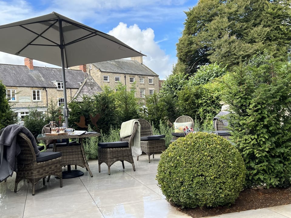 The terrace with hydrotherapy hot tub