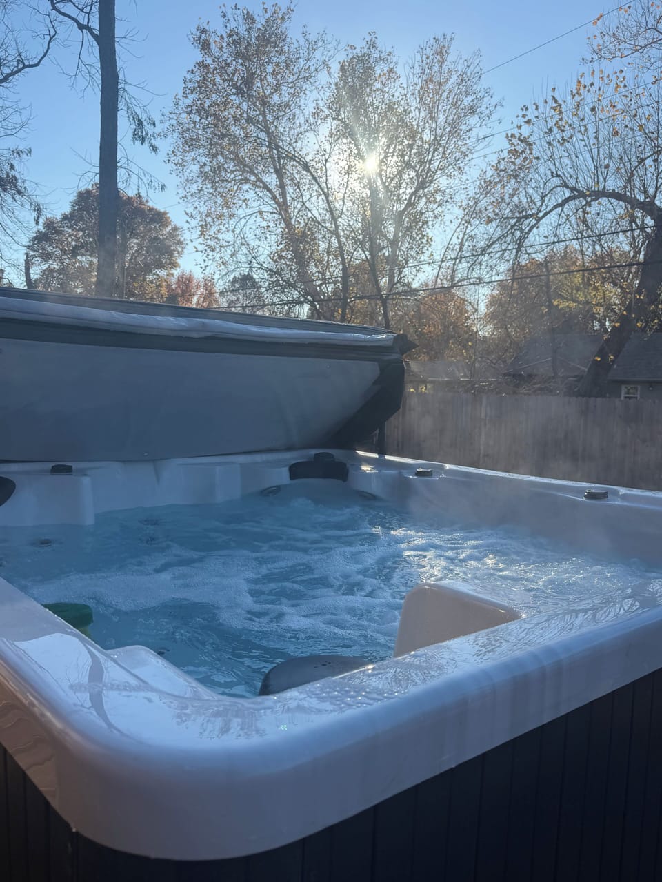 Outdoor spa tub