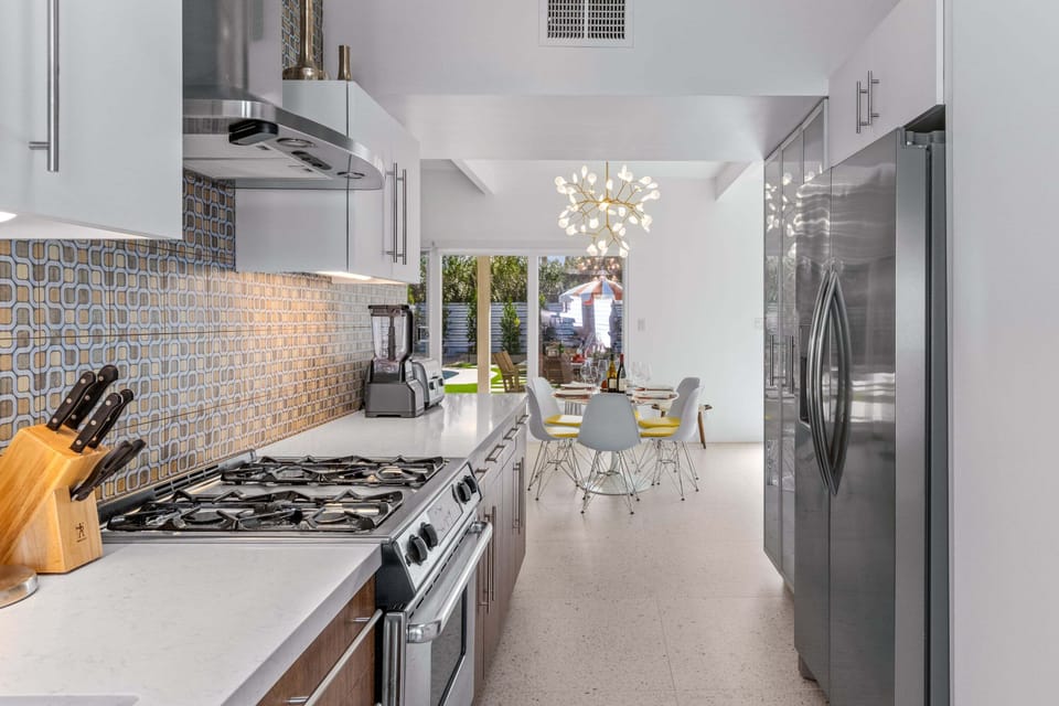 Tons of kitchen prep space